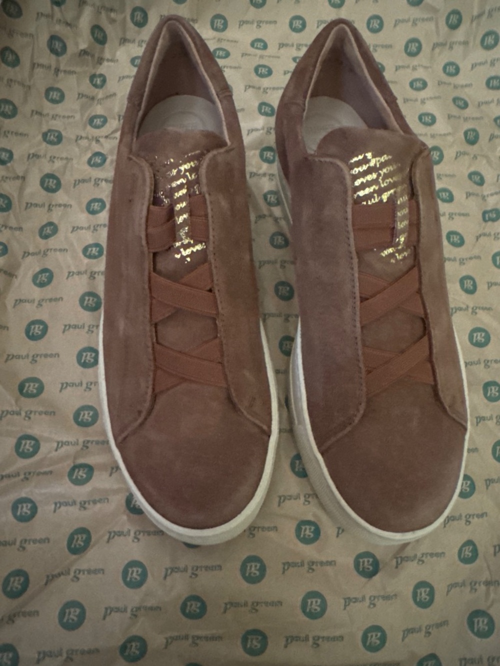 Cognac suede Leather sneakers. US sizes Never worn - Picture 4 of 6